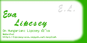 eva lipcsey business card